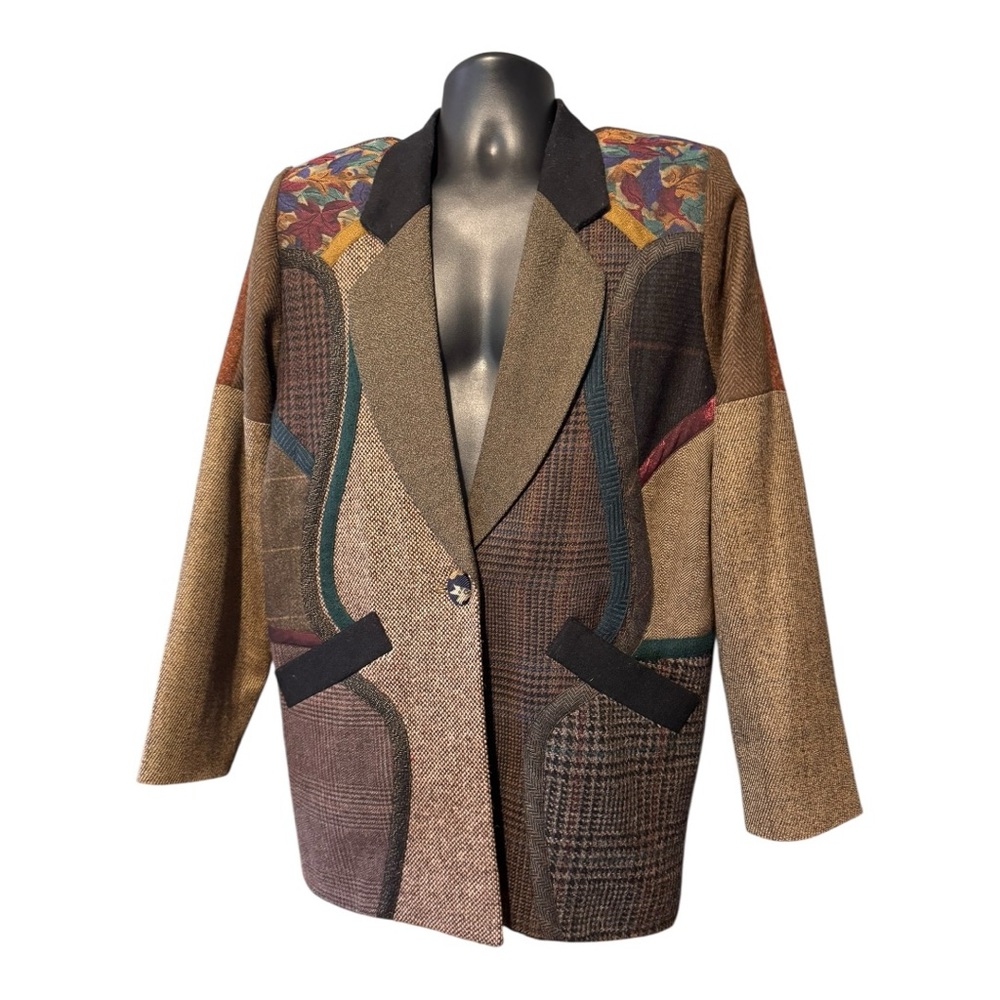 Colorful Patchwork Women's Blazer - image 1